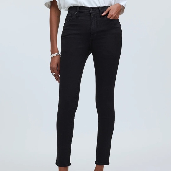 Madewell Denim - Madewell 10" High-Rise Skinny Faded Black Jeans